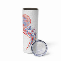 Hawaiian Kakau Tribal Sea Animals Tattoos Skinny Tumbler Hawaii Flag Color Inspired LT03 - Polynesian Pride