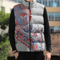 Hawaiian Kakau Tribal Sea Animals Tattoos Sleeveless Puffer Jacket Hawaii Flag Color Inspired LT03 - Polynesian Pride