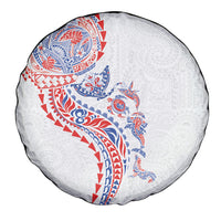 Hawaiian Kakau Tribal Sea Animals Tattoos Spare Tire Cover Hawaii Flag Color Inspired