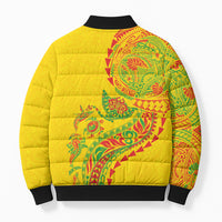 Hawaiian Kakau Tribal Sea Animals Tattoos Bomber Puffer Jacket Kanaka Maoli Flag Color Inspired LT03 - Polynesian Pride