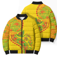 Hawaiian Kakau Tribal Sea Animals Tattoos Bomber Puffer Jacket Kanaka Maoli Flag Color Inspired LT03 - Polynesian Pride