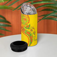 Hawaiian Kakau Tribal Sea Animals Tattoos 4 in 1 Can Cooler Tumbler Kanaka Maoli Flag Color Inspired LT03 - Polynesian Pride