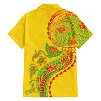 Hawaiian Kakau Tribal Sea Animals Tattoos Family Matching Summer Maxi Dress and Hawaiian Shirt Kanaka Maoli Flag Color Inspired LT03 - Polynesian Pride