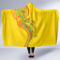 Hawaiian Kakau Tribal Sea Animals Tattoos Hooded Blanket Kanaka Maoli Flag Color Inspired LT03 One Size Multicolor - Polynesian Pride