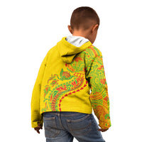 Hawaiian Kakau Tribal Sea Animals Tattoos Kid Hoodie Kanaka Maoli Flag Color Inspired LT03 - Polynesian Pride