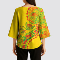 Hawaiian Kakau Tribal Sea Animals Tattoos Kimono Sleeve Blouse Kanaka Maoli Flag Color Inspired LT03 - Polynesian Pride