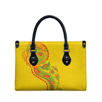Hawaiian Kakau Tribal Sea Animals Tattoos Leather Bag Kanaka Maoli Flag Color Inspired