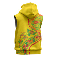 Hawaiian Kakau Tribal Sea Animals Tattoos Sleeveless Hoodie Kanaka Maoli Flag Color Inspired LT03 - Polynesian Pride