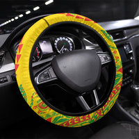 Hawaiian Kakau Tribal Sea Animals Tattoos Steering Wheel Cover Kanaka Maoli Flag Color Inspired