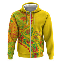 Hawaiian Kakau Tribal Sea Animals Tattoos Zip Hoodie Kanaka Maoli Flag Color Inspired LT03 Zip Hoodie Multicolor - Polynesian Pride