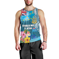 Personalised Tuvalu Independence Day Men Tank Top Tuvaluan Tribal Flag Style