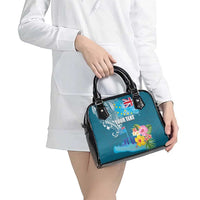 Personalised Tuvalu Independence Day Shoulder Handbag Tuvaluan Tribal Flag Style LT03 - Polynesian Pride