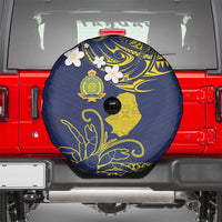 Niue Independence Day Spare Tire Cover Hiapo Pattern Fiti Pua and Uga