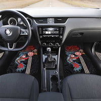 Hawaii and Japanese Together Car Mats Koi Fish and Kakau Pattern
