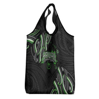 Traditional Art Hawaiian Kakau Tattoos Grocery Bag Green Color - Polynesian Pride
