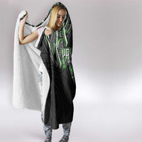 Traditional Art Hawaiian Kakau Tattoos Hooded Blanket Green Color - Polynesian Pride