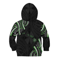 Traditional Art Hawaiian Kakau Tattoos Kid Hoodie Green Color - Polynesian Pride