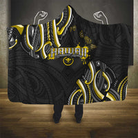 Traditional Art Hawaiian Kakau Tattoos Hooded Blanket Yellow Color - Polynesian Pride