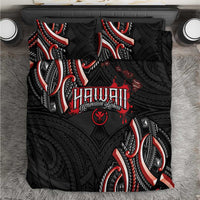 Traditional Art Hawaiian Kakau Tattoos Bedding Set Red Color - Polynesian Pride