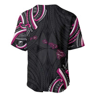 Traditional Art Hawaiian Kakau Tattoos Baseball Jersey Pink Color - Polynesian Pride