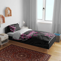 Traditional Art Hawaiian Kakau Tattoos Bedding Set Pink Color - Polynesian Pride