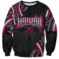 Traditional Art Hawaiian Kakau Tattoos Sweatshirt Pink Color - Polynesian Pride