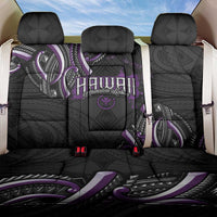 Traditional Art Hawaiian Kakau Tattoos Back Car Seat Cover Purple Color - Polynesian Pride