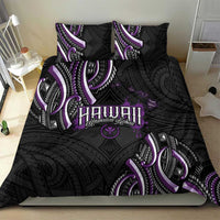 Traditional Art Hawaiian Kakau Tattoos Bedding Set Purple Color - Polynesian Pride