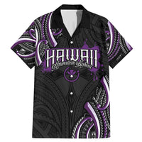 Traditional Art Hawaiian Kakau Tattoos Family Matching Mermaid Dress and Hawaiian Shirt Purple Color - Polynesian Pride