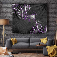 Traditional Art Hawaiian Kakau Tattoos Tapestry Purple Color - Polynesian Pride