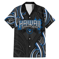 Traditional Art Hawaiian Kakau Tattoos Family Matching Mermaid Dress and Hawaiian Shirt Blue Color - Polynesian Pride
