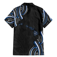 Traditional Art Hawaiian Kakau Tattoos Family Matching Mermaid Dress and Hawaiian Shirt Blue Color - Polynesian Pride