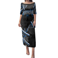 Traditional Art Hawaiian Kakau Tattoos Family Matching Puletasi and Hawaiian Shirt Blue Color - Polynesian Pride