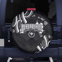 Traditional Art Hawaiian Kakau Tattoos Spare Tire Cover White - Polynesian Pride
