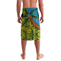 Tuvalu and Australia Together Lavalava Tapa Pattern and Aboriginal mix Culture