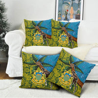 Tuvalu and Australia Together Pillow Cover Tapa Pattern and Aboriginal mix Culture