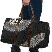 Fiji Hibiscus Travel Bag Tapa Masi Motifs with Tropical Plants
