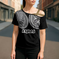 Samoa Traditional Tattoo Cross Shoulder Shirt Tribal Tatau Pattern