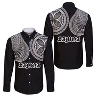 Samoa Traditional Tattoo Family Matching Long Sleeve Bodycon Dress and Hawaiian Shirt Tribal Tatau Pattern