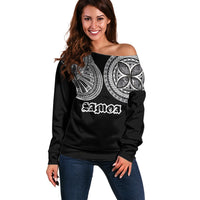Samoa Traditional Tattoo Off Shoulder Sweater Tribal Tatau Pattern
