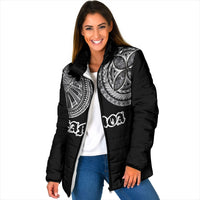 Samoa Traditional Tattoo Padded Jacket Tribal Tatau Pattern