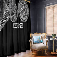 Samoa Traditional Tattoo Window Curtain Tribal Tatau Pattern