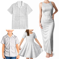 Samoa Lotu Tamaiti Family Matching Tank Maxi Dress and Hawaiian Shirt Tribal Tatau with Siapo Pattern
