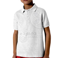 Samoa Lotu Tamaiti Kid Polo Shirt Tribal Tatau with Siapo Pattern