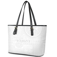 Samoa Lotu Tamaiti Leather Tote Bag Tribal Tatau with Siapo Pattern