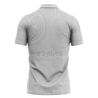 Samoa Lotu Tamaiti Zipper Polo Shirt Tribal Tatau with Siapo Pattern