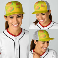 Hawaiian Mango Baseball Net Cap Polynesian Art Pattern and Kakau Tattoo