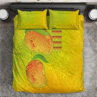 Hawaiian Mango Bedding Set Polynesian Art Pattern and Kakau Tattoo