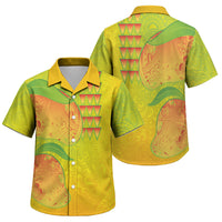 Hawaiian Mango Family Matching Short Sleeve Bodycon Dress and Hawaiian Shirt Polynesian Art Pattern and Kakau Tattoo