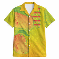 Hawaiian Mango Hawaiian Shirt Polynesian Art Pattern and Kakau Tattoo